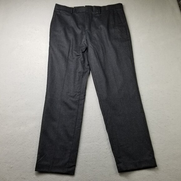 Banana Republic Pants Mens Gray Tapered Soft Virgin Wool Vitale Flannel 120's - Picture 3 of 11